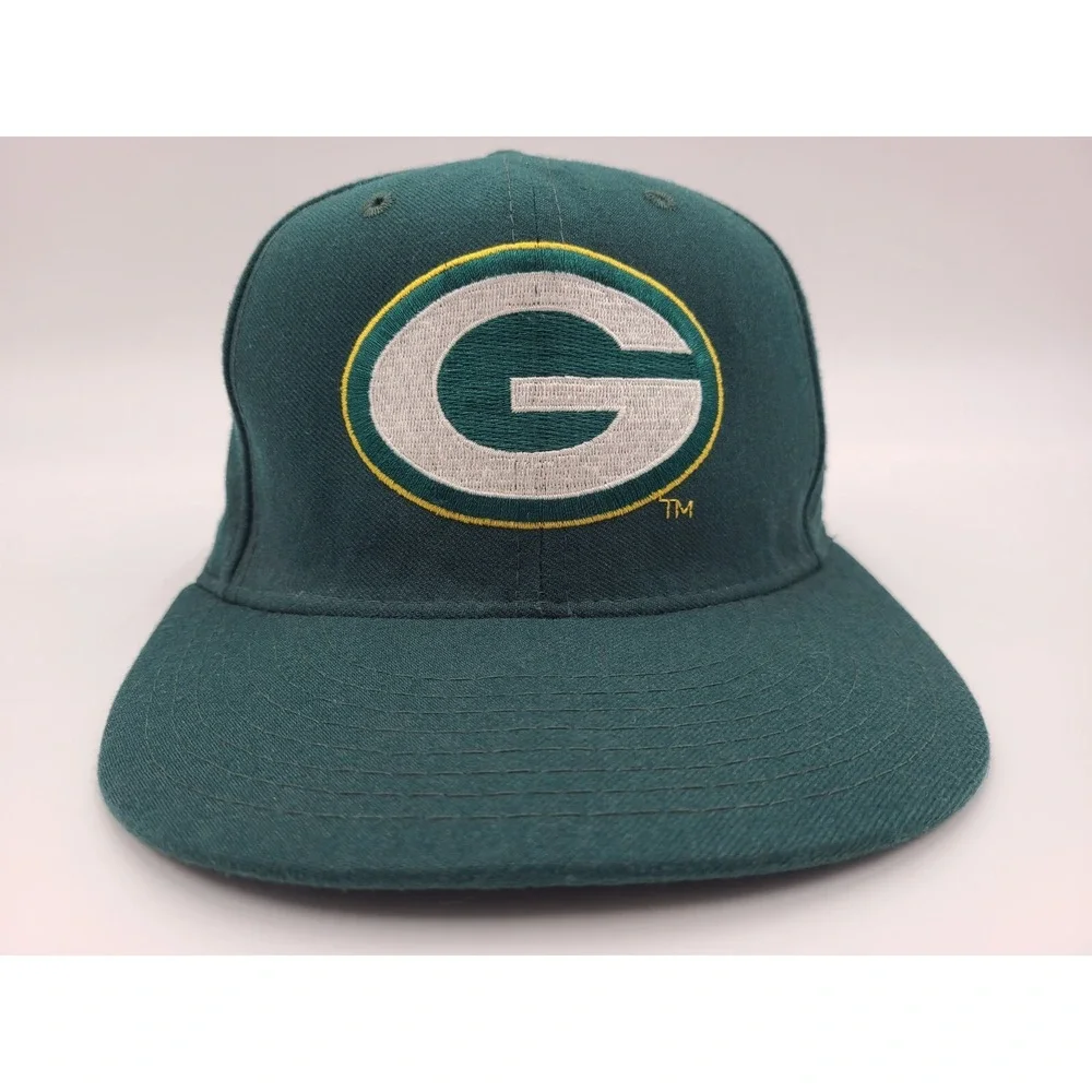 Vintage Green‎ Bay Packers New Era Pro Model Fitted 7 Hat Cap NFL Football Green
